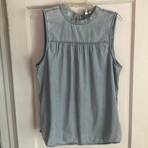 Treasure & Bond sleeveless chambray top